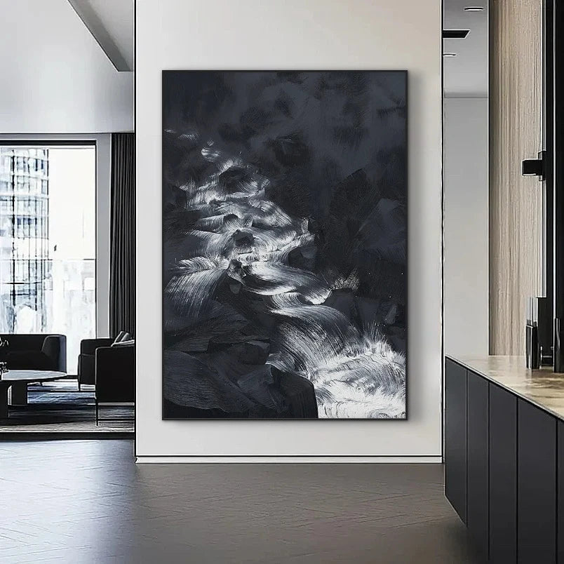 Cascading Falls | Large Ocean Abstract Textured Wall Art