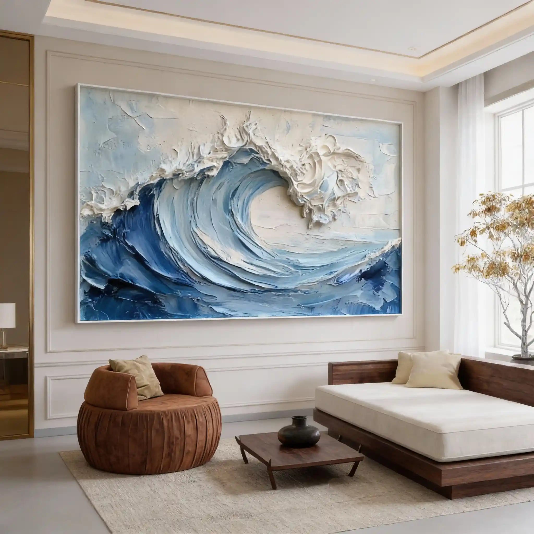 Coastal Serenity Textured Oil Painting #OP 006