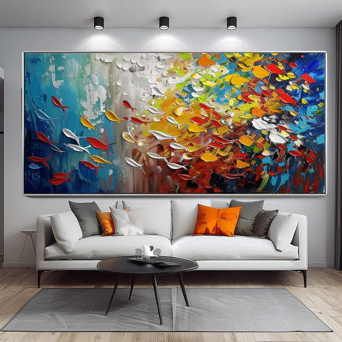Ocean & Sky Abstract Textured Wall Art #OST52
