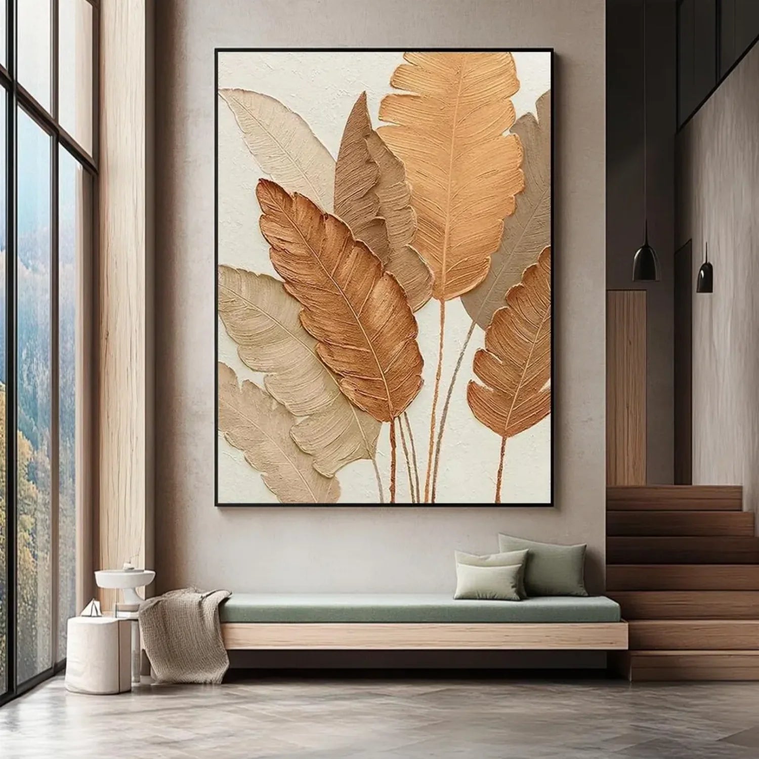Flower & Tree Abstract Textured Wall Art #ML103