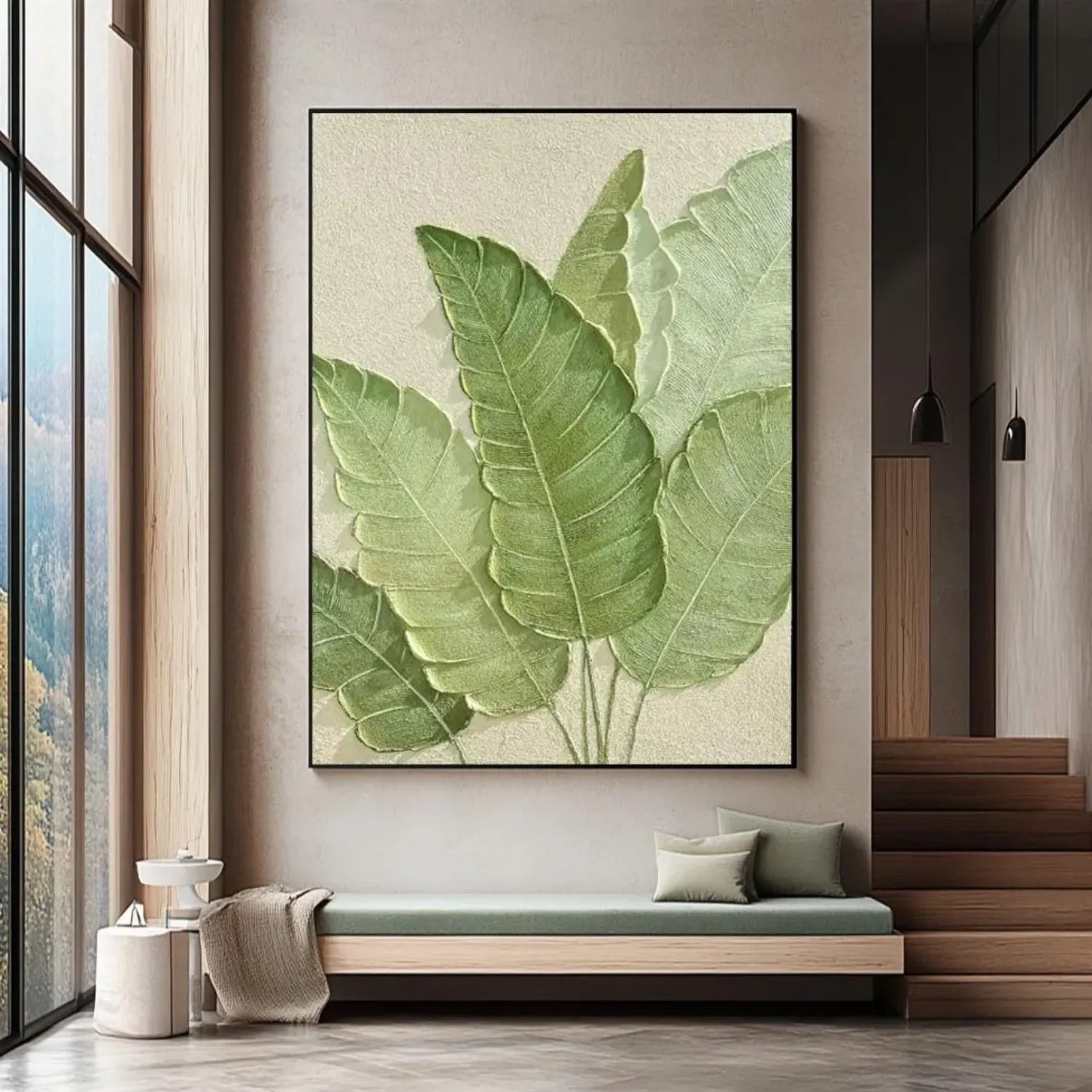 Flower & Tree Abstract Textured Wall Art #ML102