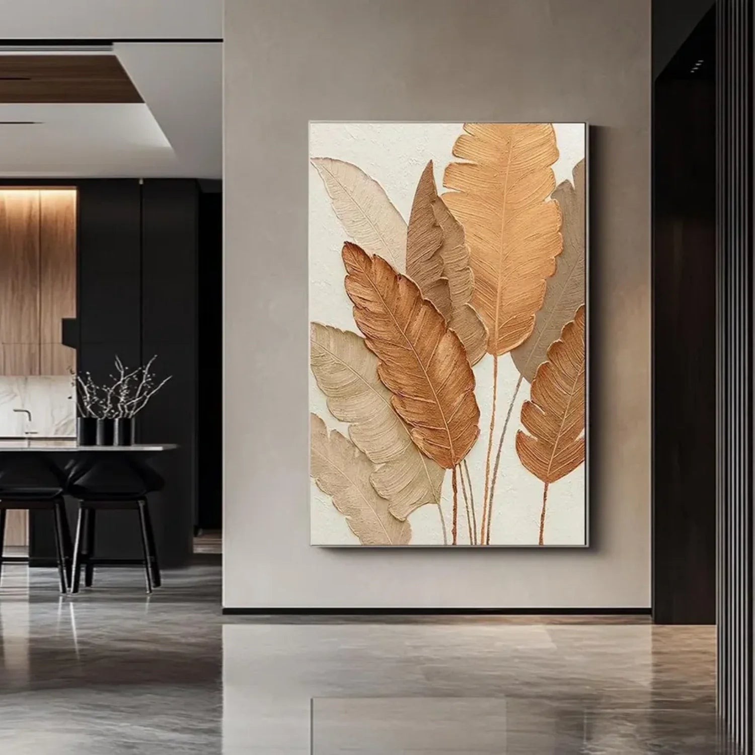 Flower & Tree Abstract Textured Wall Art #ML103