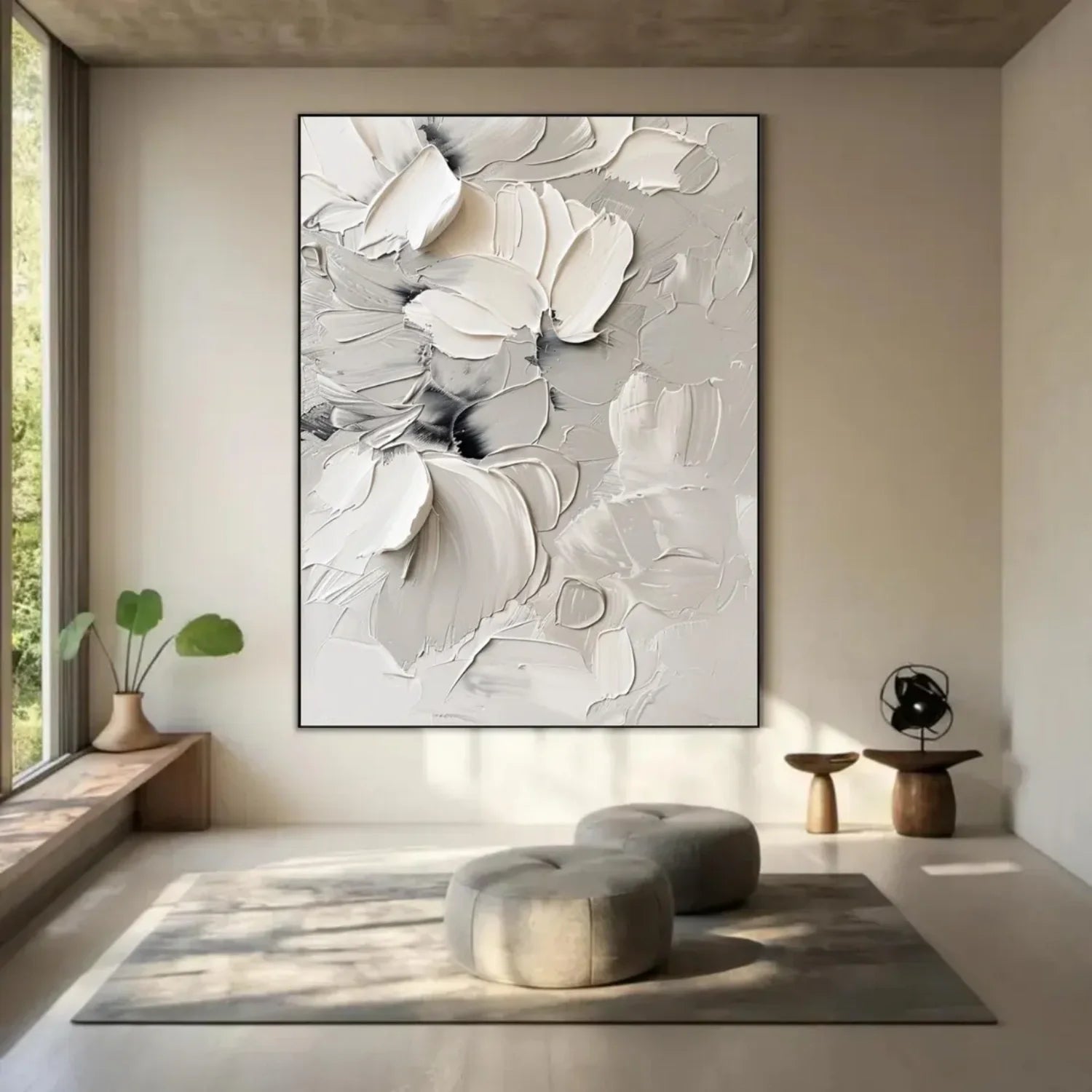 Flower & Tree Abstract Textured Wall Art #ML098