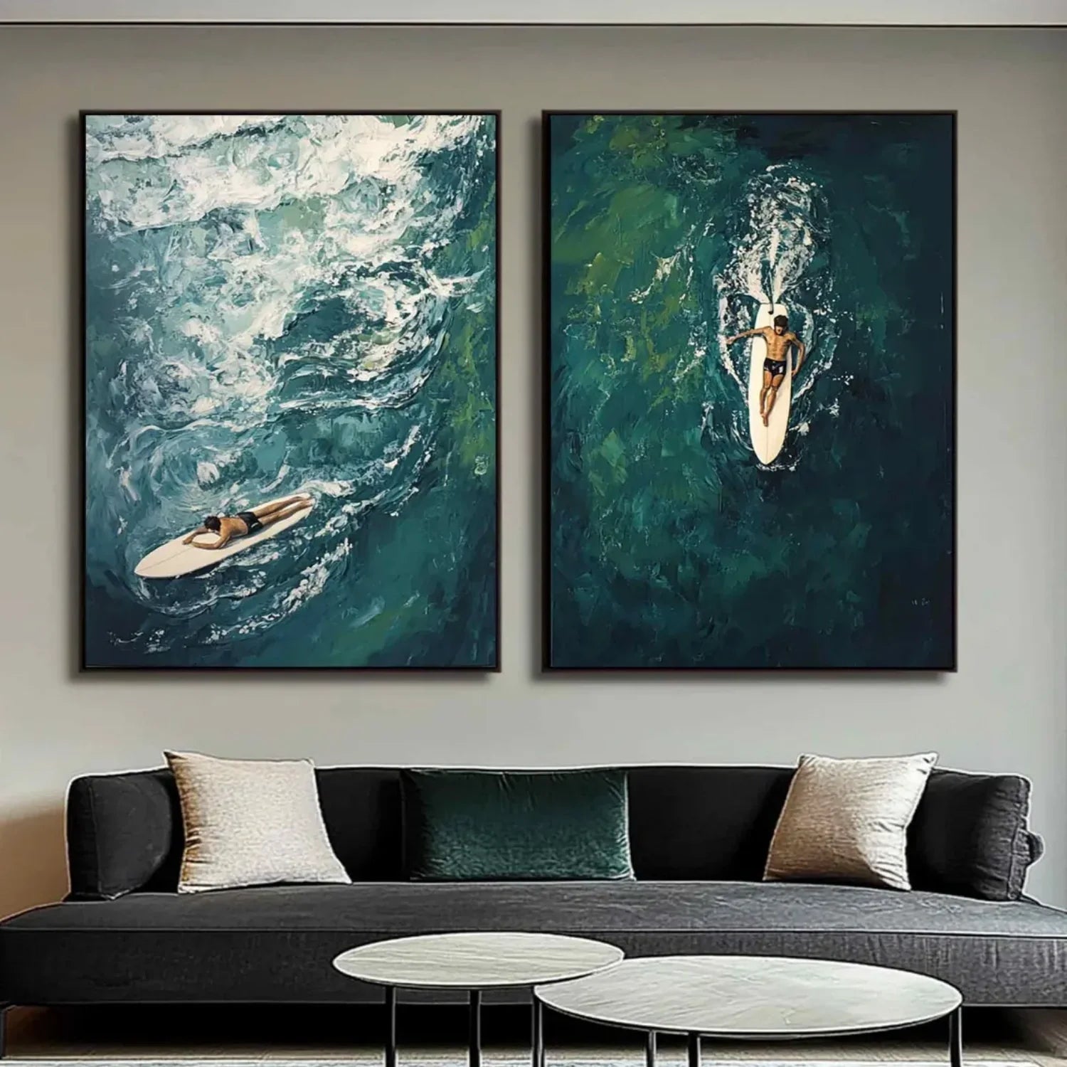 Surfing Sport Wall Art Set of 2 #SA025