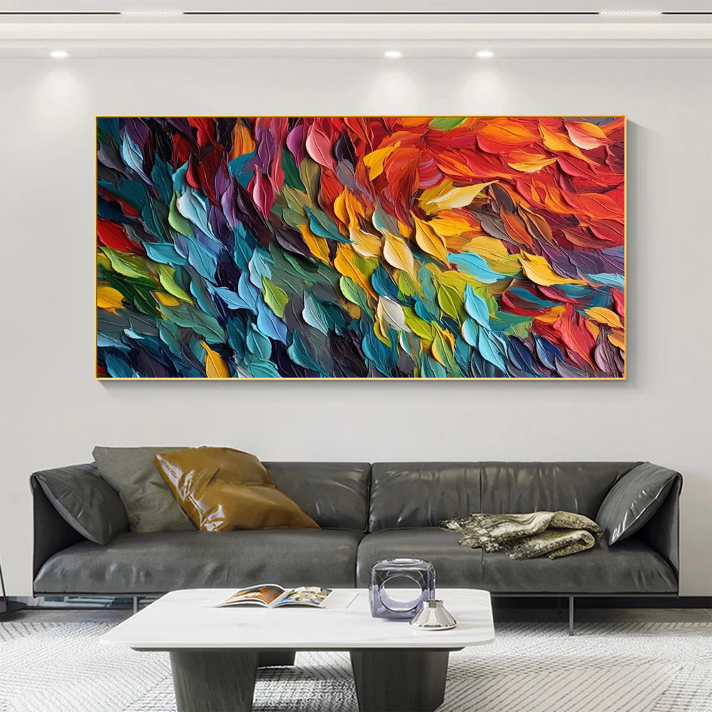 Colorful Ocean Fish Textured Wall Painting #BGM 011