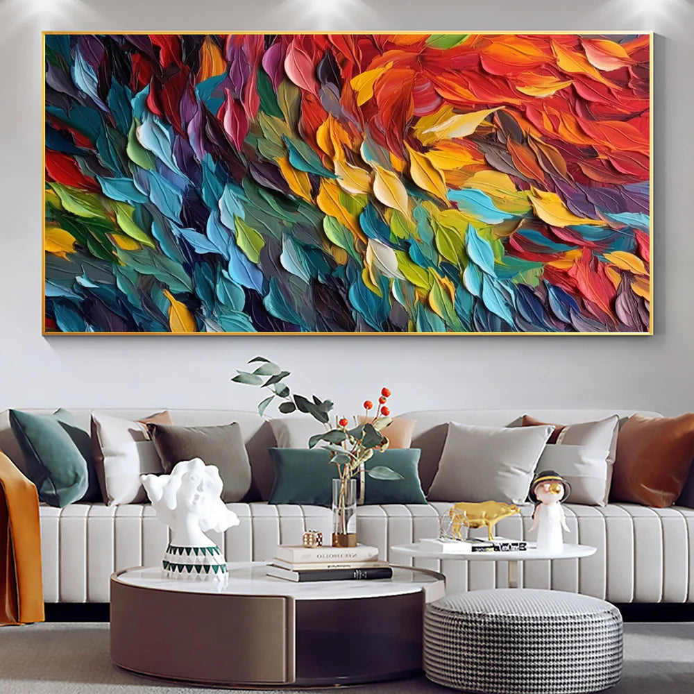 Colorful Ocean Fish Textured Wall Painting #BGM 011