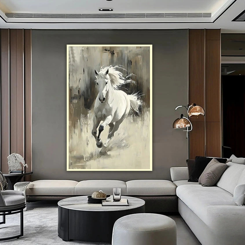 Modern Abstract Wall Art Painting "Flowing Mane"