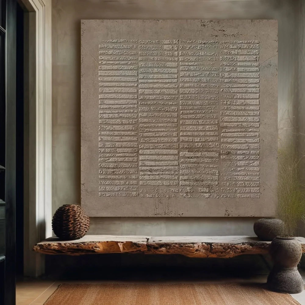 Wabi Sabi Painting "Whispers of the Past"