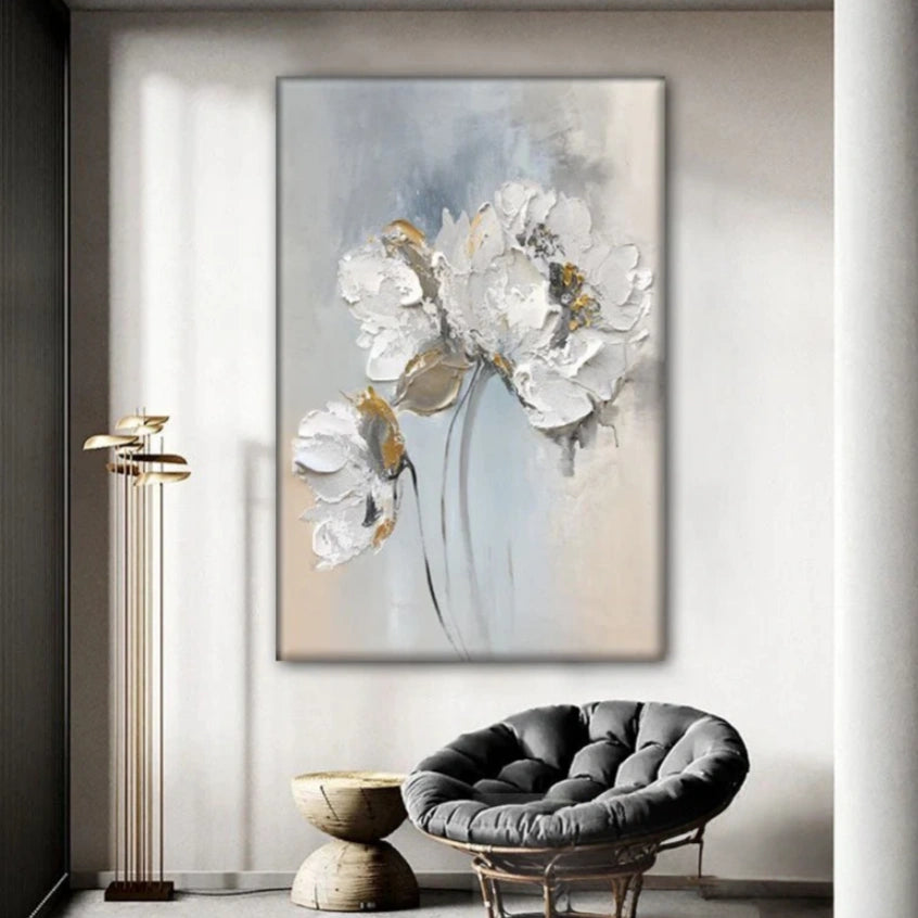 White Beauty Textured Wall Painting #WB 012