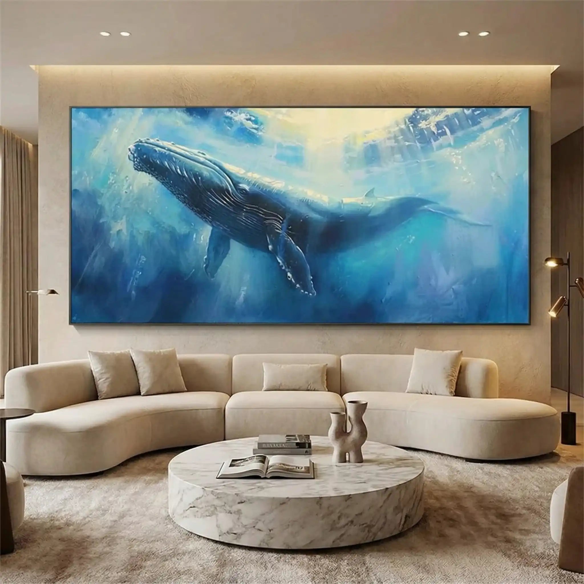 Blue Abstract Animal Wall Art #AL096