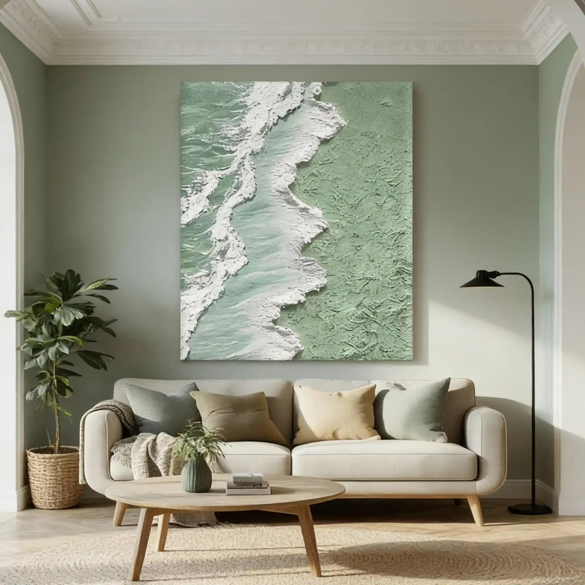Ocean And Sky Minimalist Textured Wall Painting #OS004