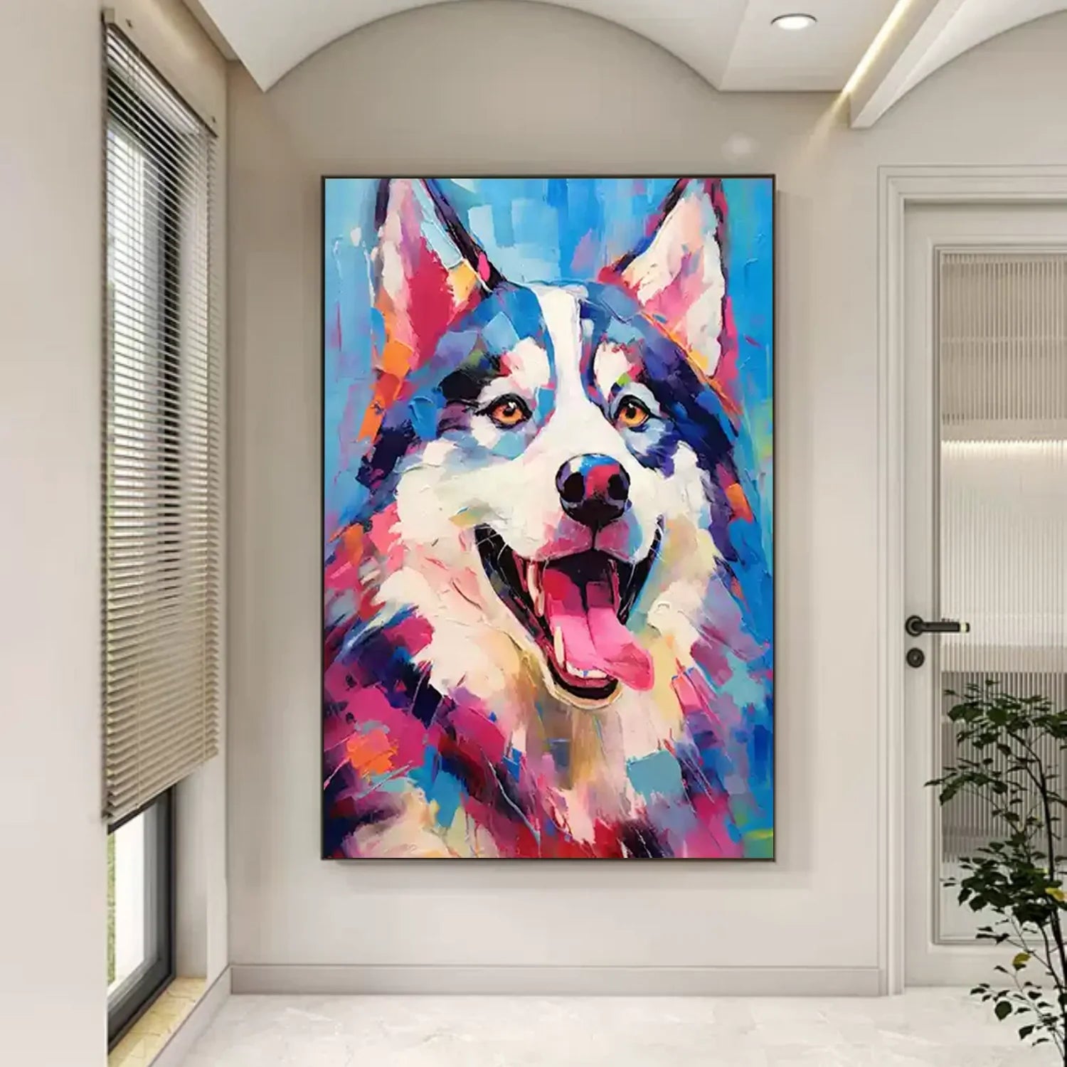 Abstract Animal Dog Wall Art #AL115