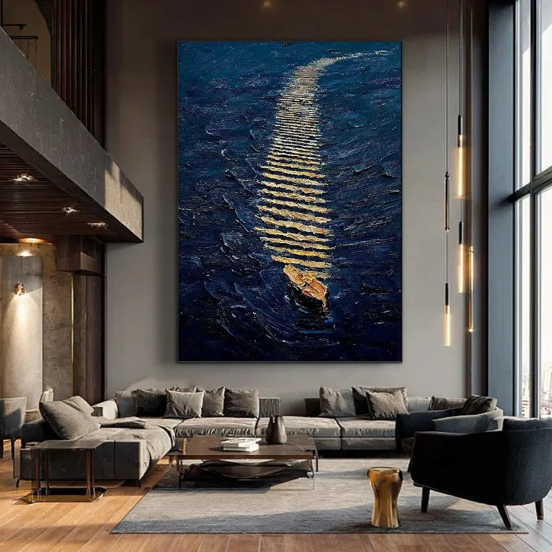 Brave the Swell | Textured Seascape Canvas Art