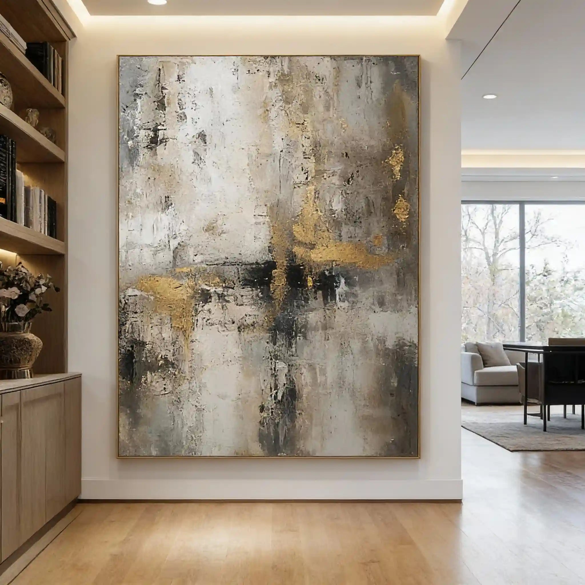 Beige & Brown Abstract Painting #BBA 040