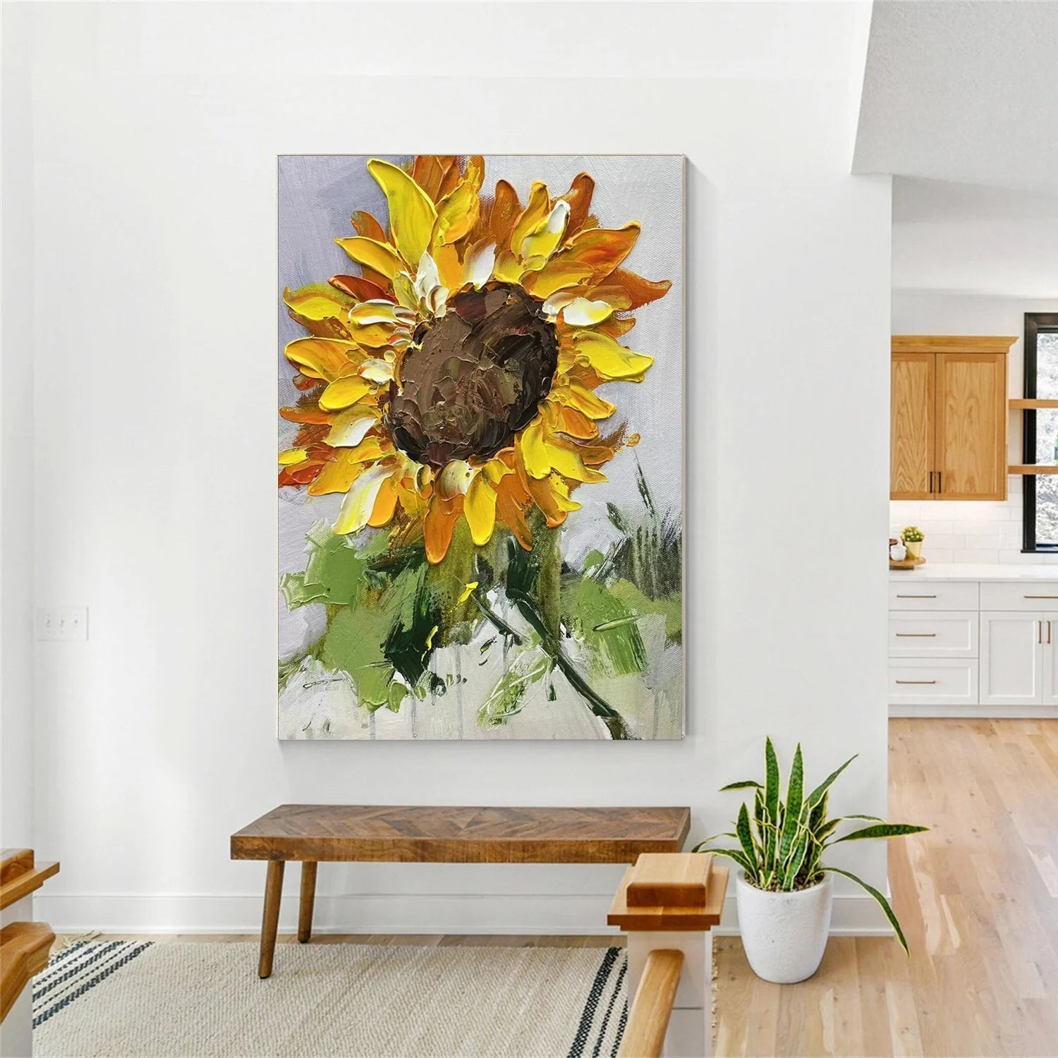 Flower & Tree Abstract Textured Wall Art #ML123