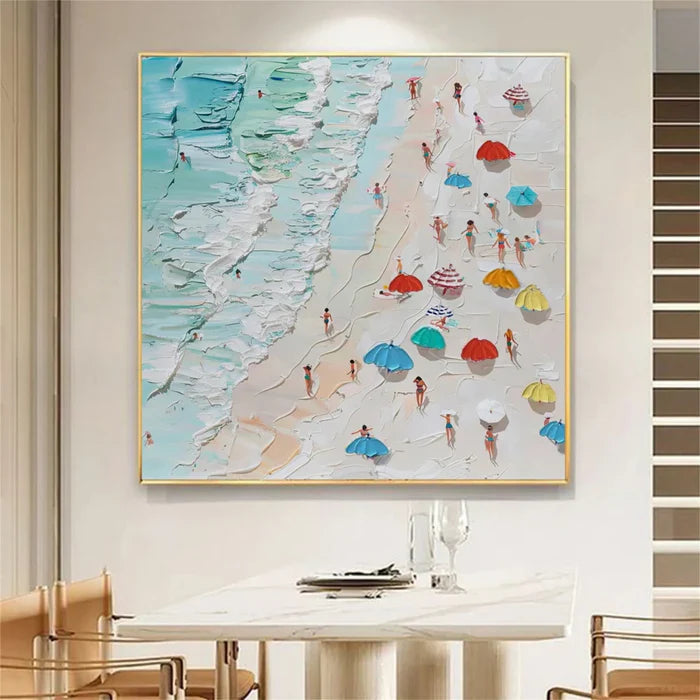 3D Textured Abstract Painting - Summer Beach