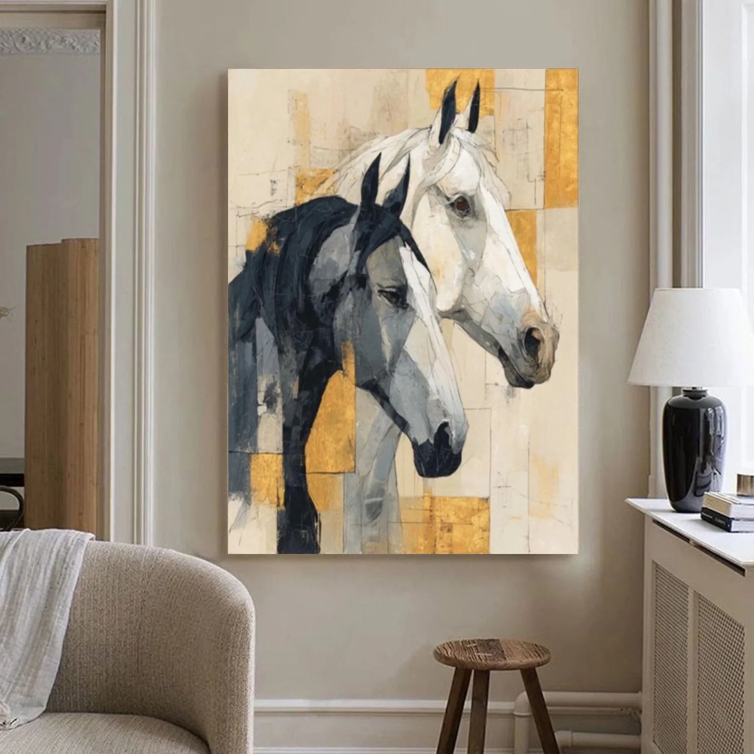 Abstract Animal Horse Wall Art #AL145