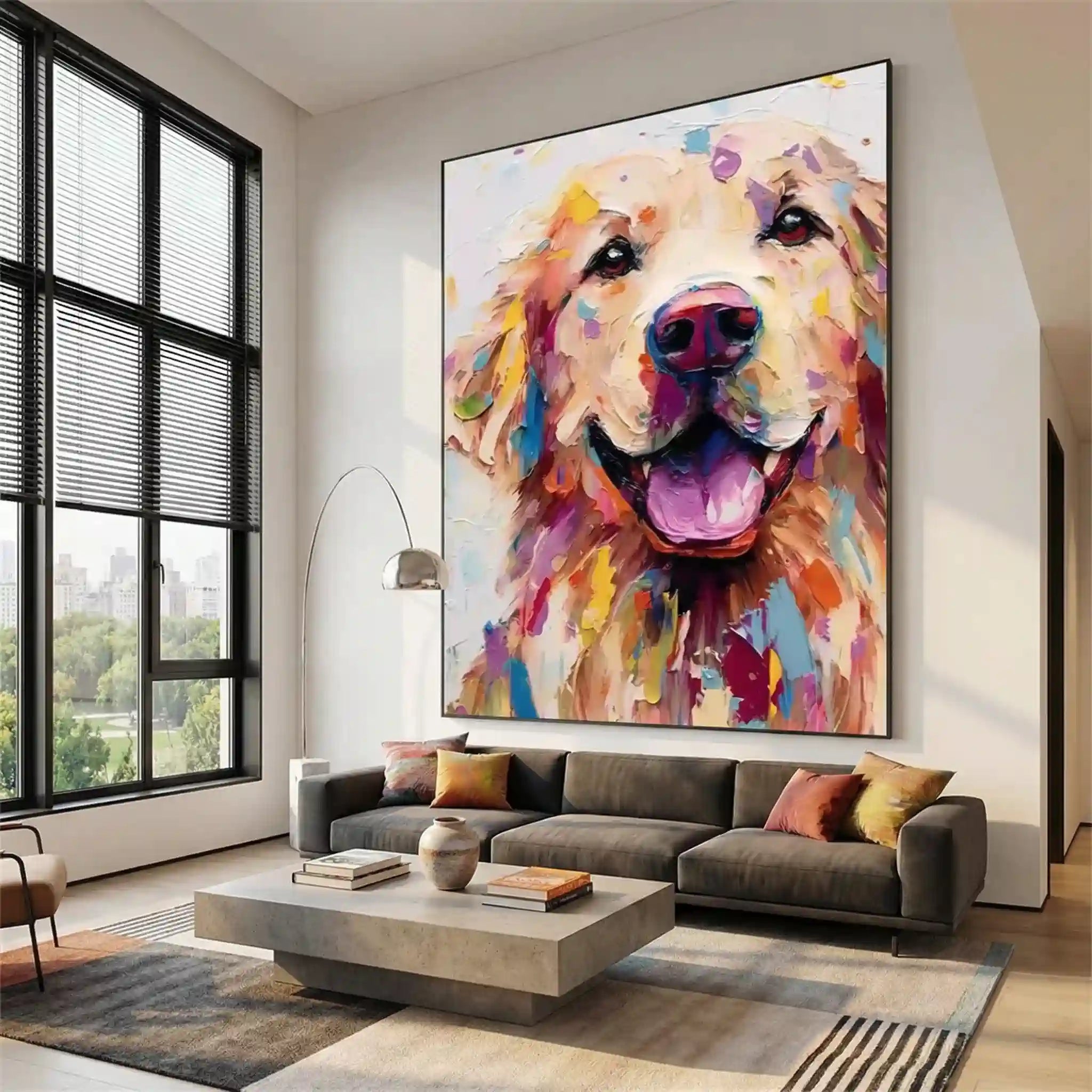 Abstract Animal Dog Wall Art #AL111