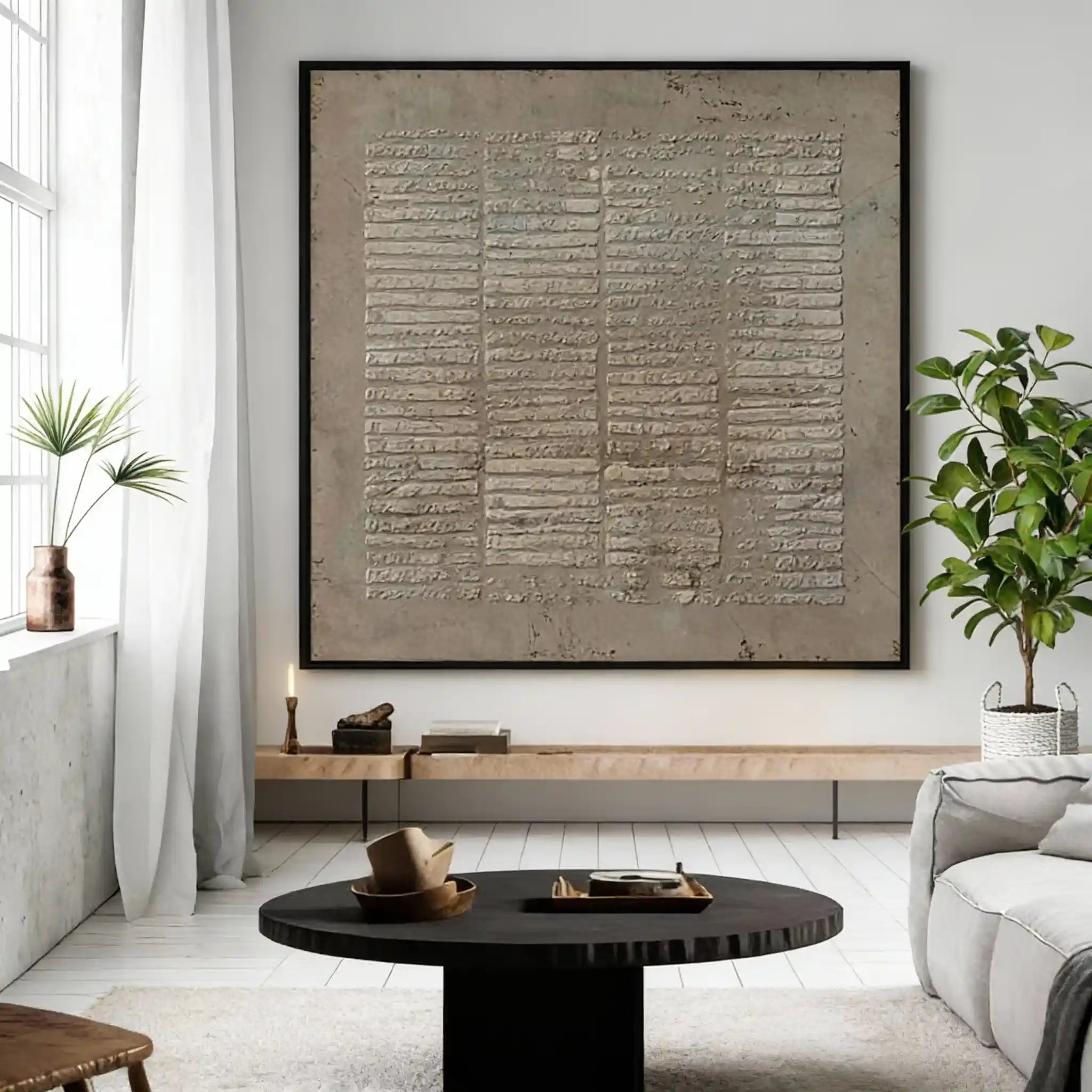 Wabi Sabi Painting "Whispers of the Past"