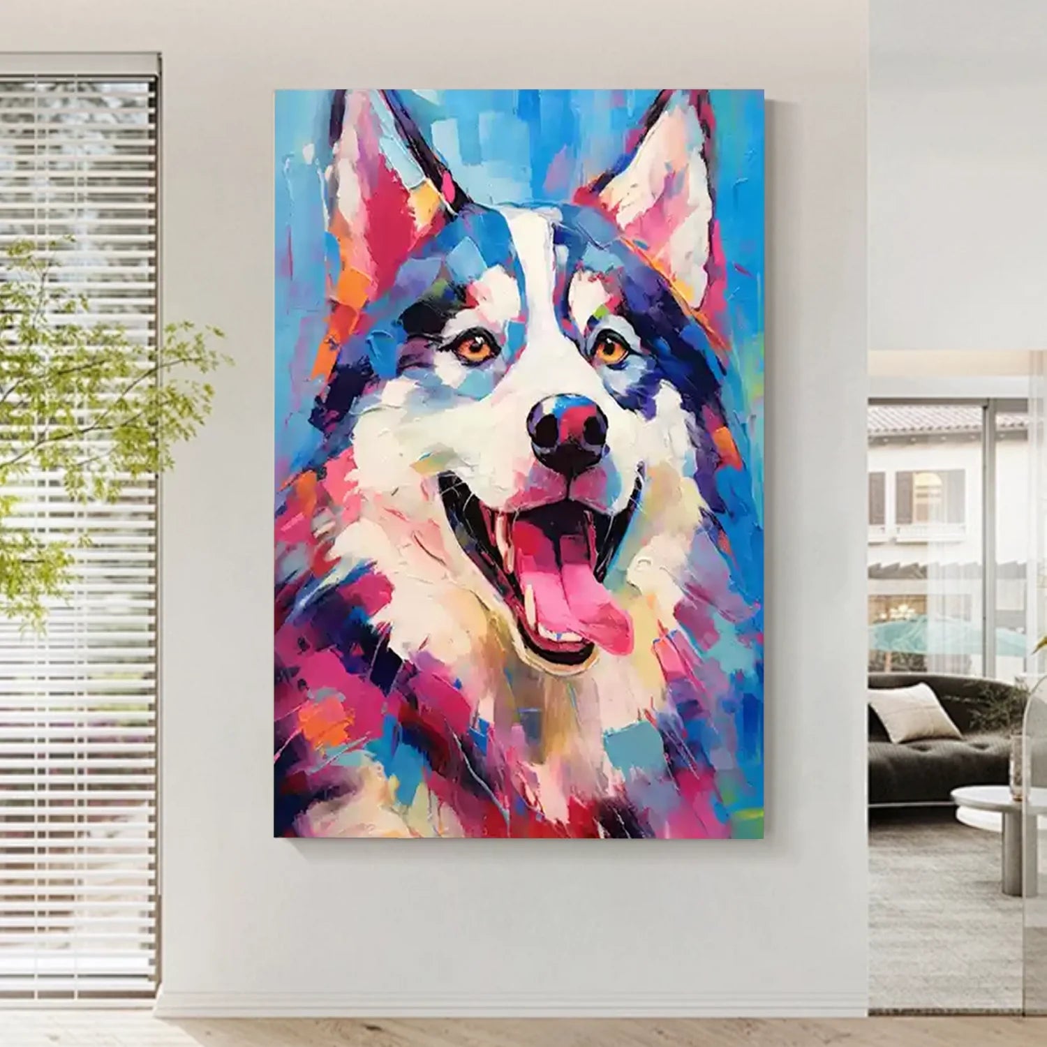 Abstract Animal Dog Wall Art #AL115