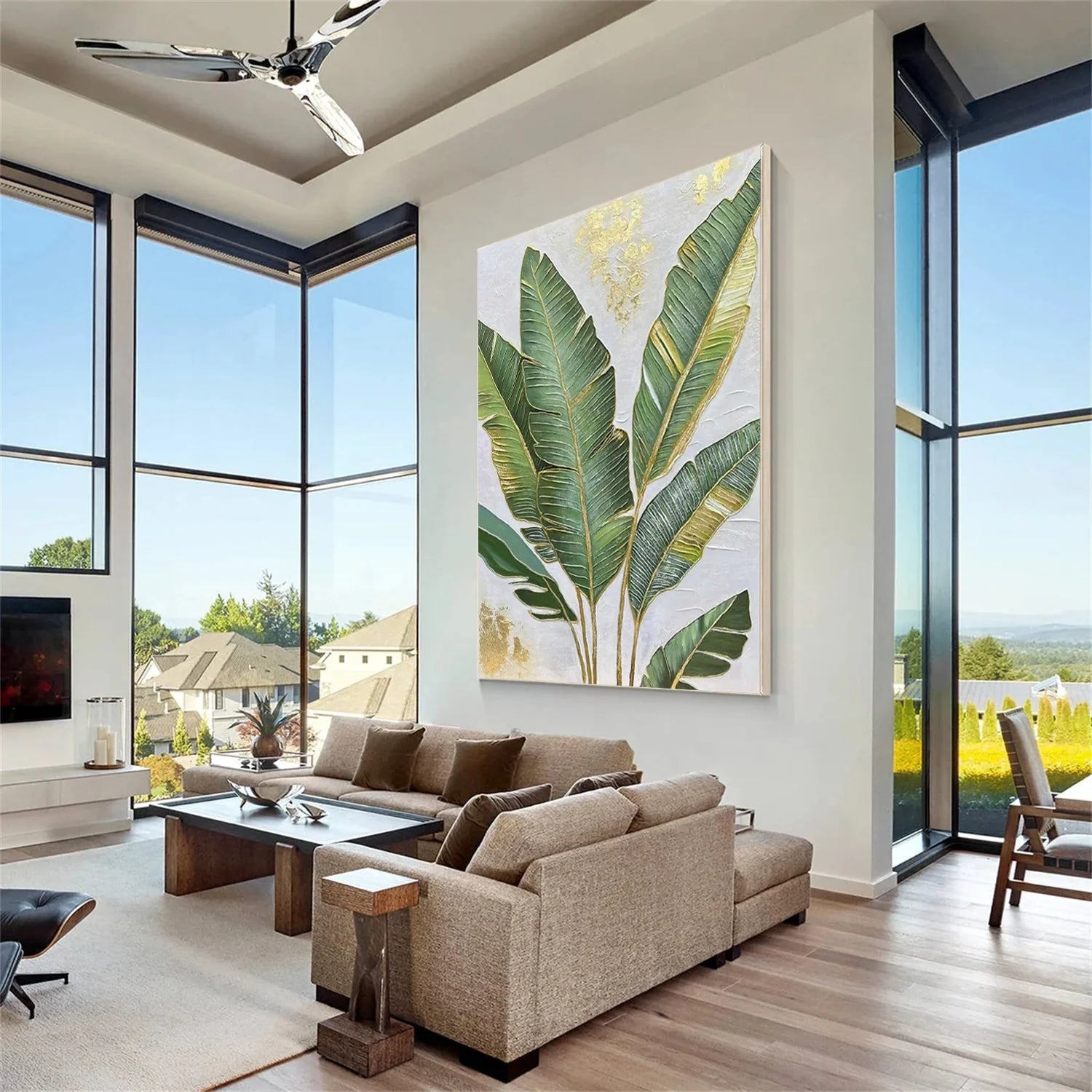 Flower & Tree Abstract Textured Wall Art #ML114