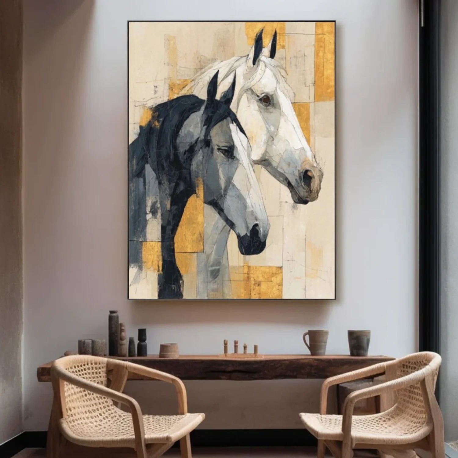 Abstract Animal Horse Wall Art #AL145