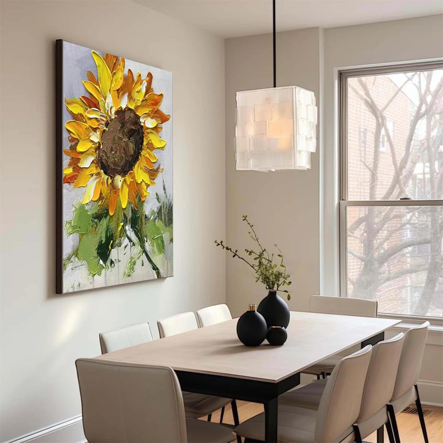 Flower & Tree Abstract Textured Wall Art #ML123