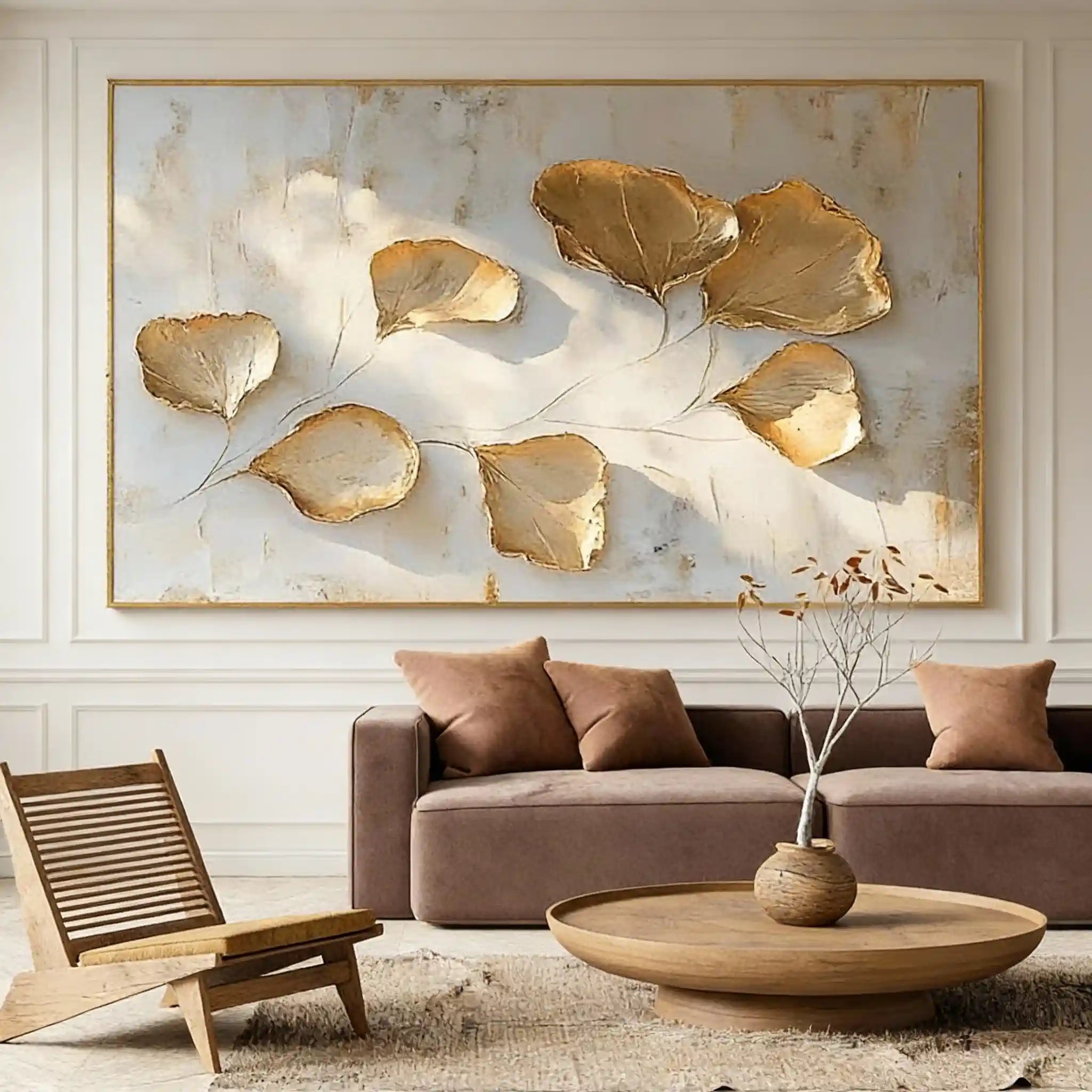 Vintage Abstract Leaf Wall Art Painting #TX008
