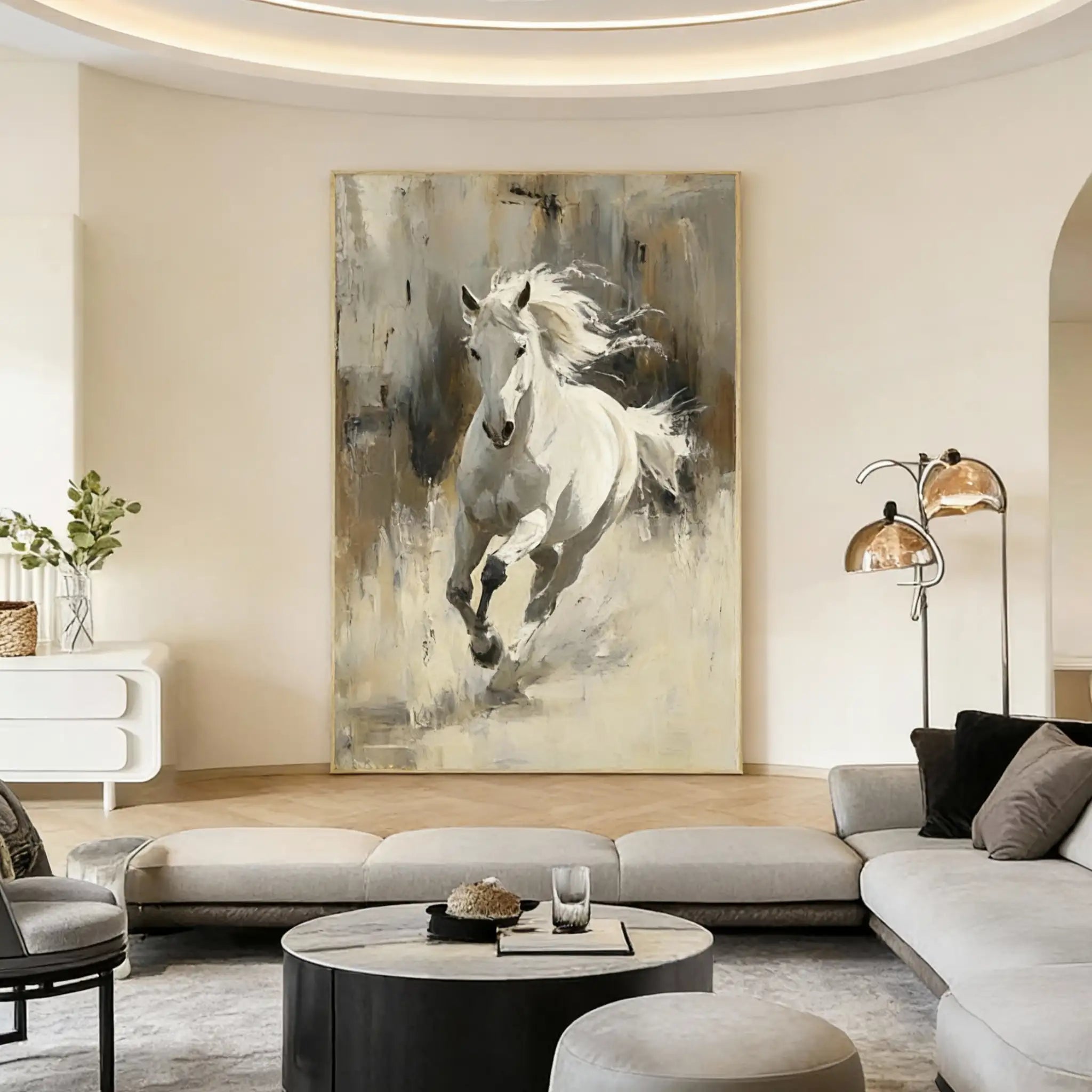 Modern Abstract Wall Art Painting "Flowing Mane"