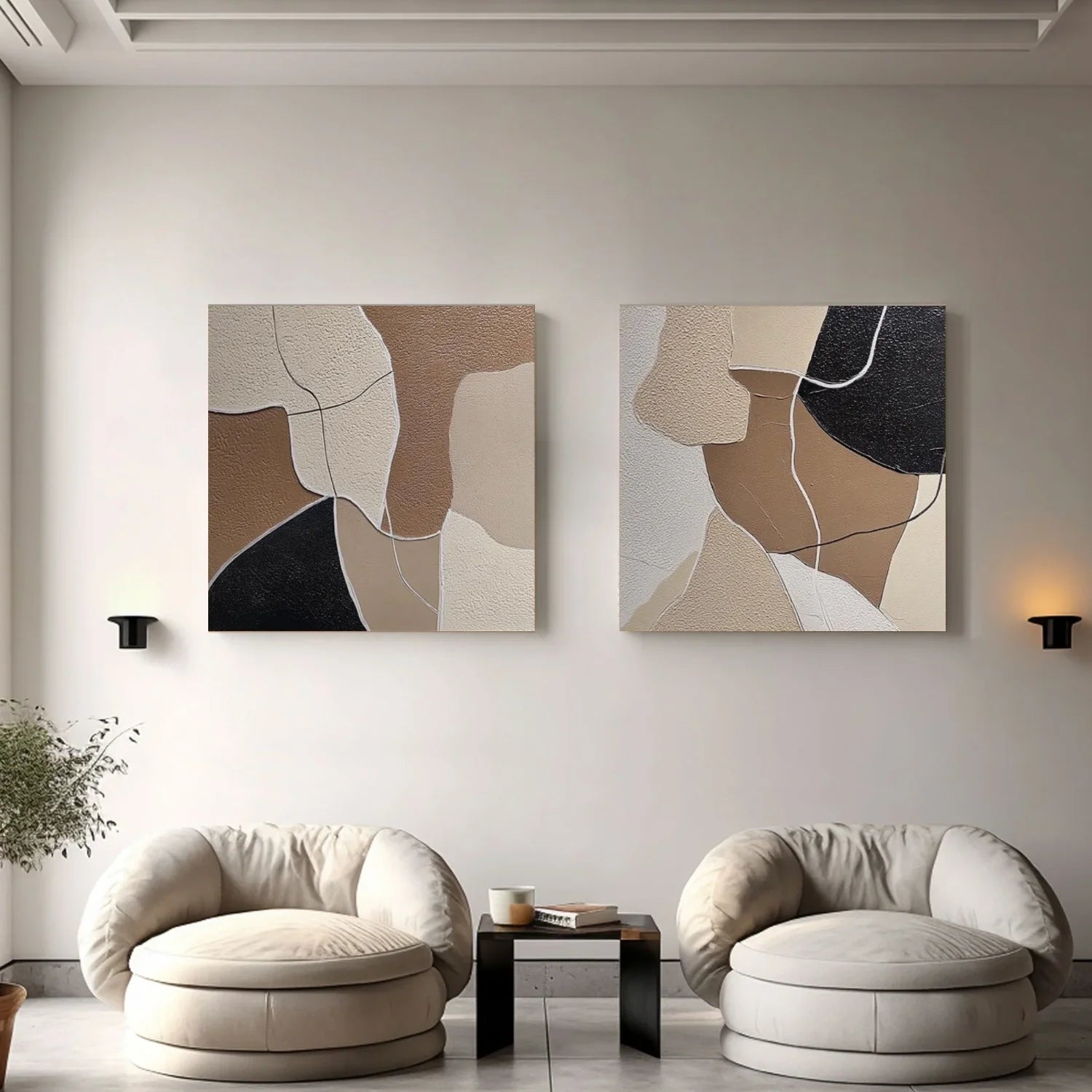 Abstract Canvas Art Set of 2 #WS807