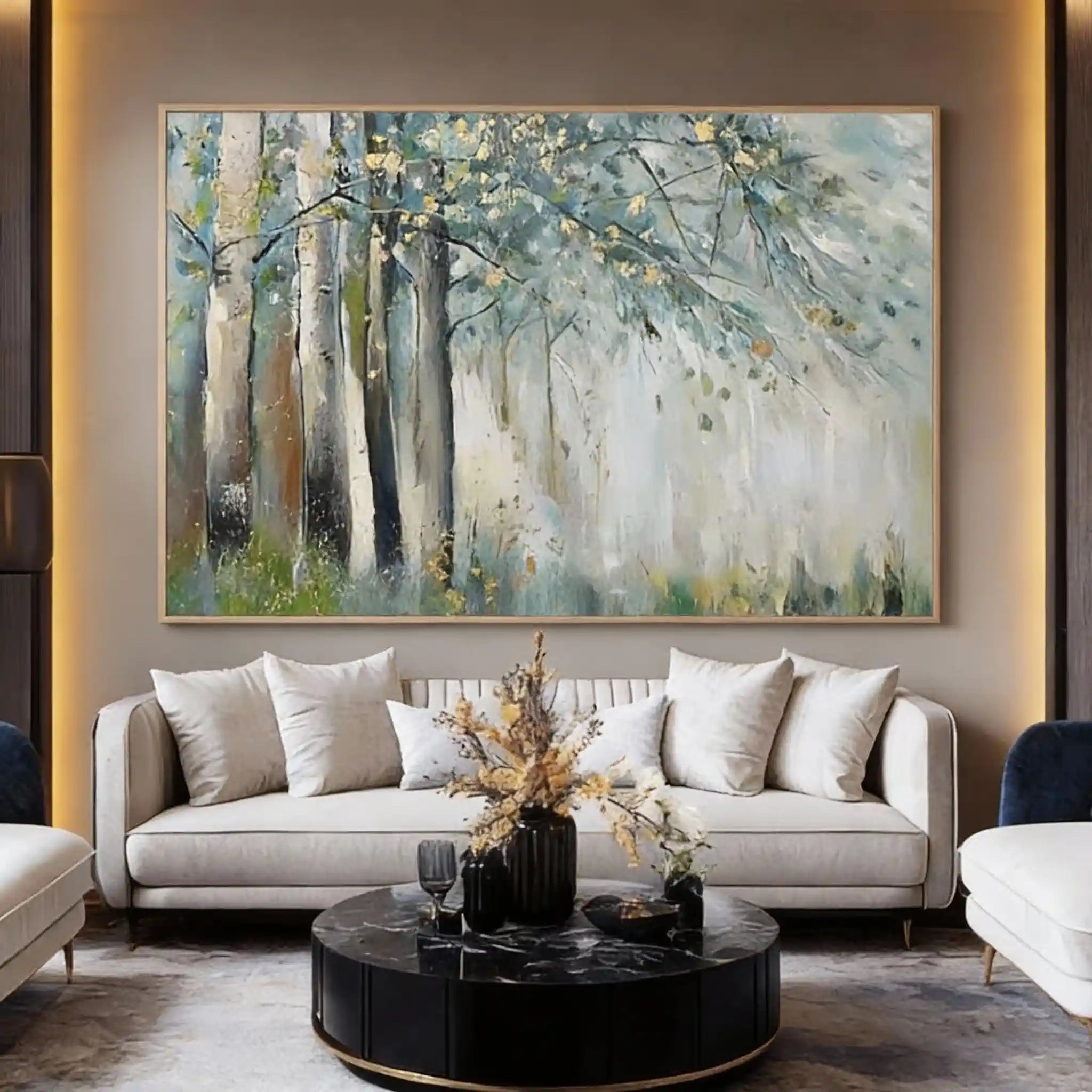 Abstract Textured Wall Art - Whispers of the Forest