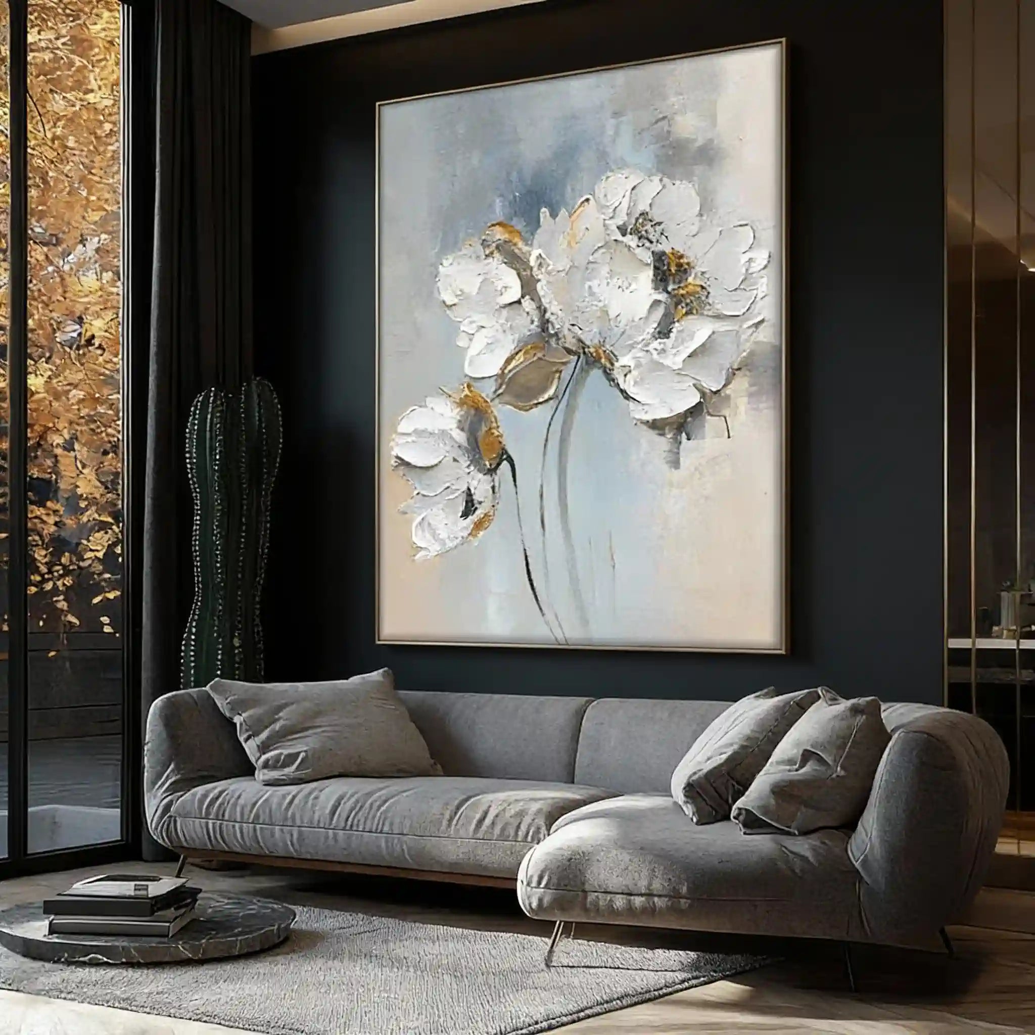 White Beauty Textured Wall Painting #WB 012