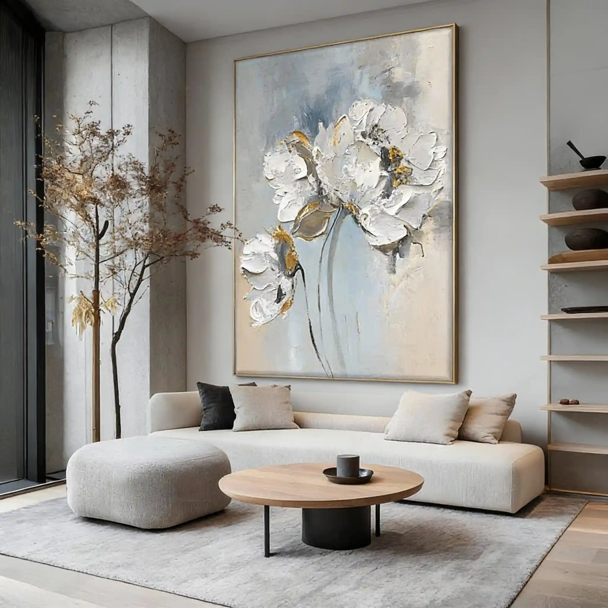 White Beauty Textured Wall Painting #WB 012