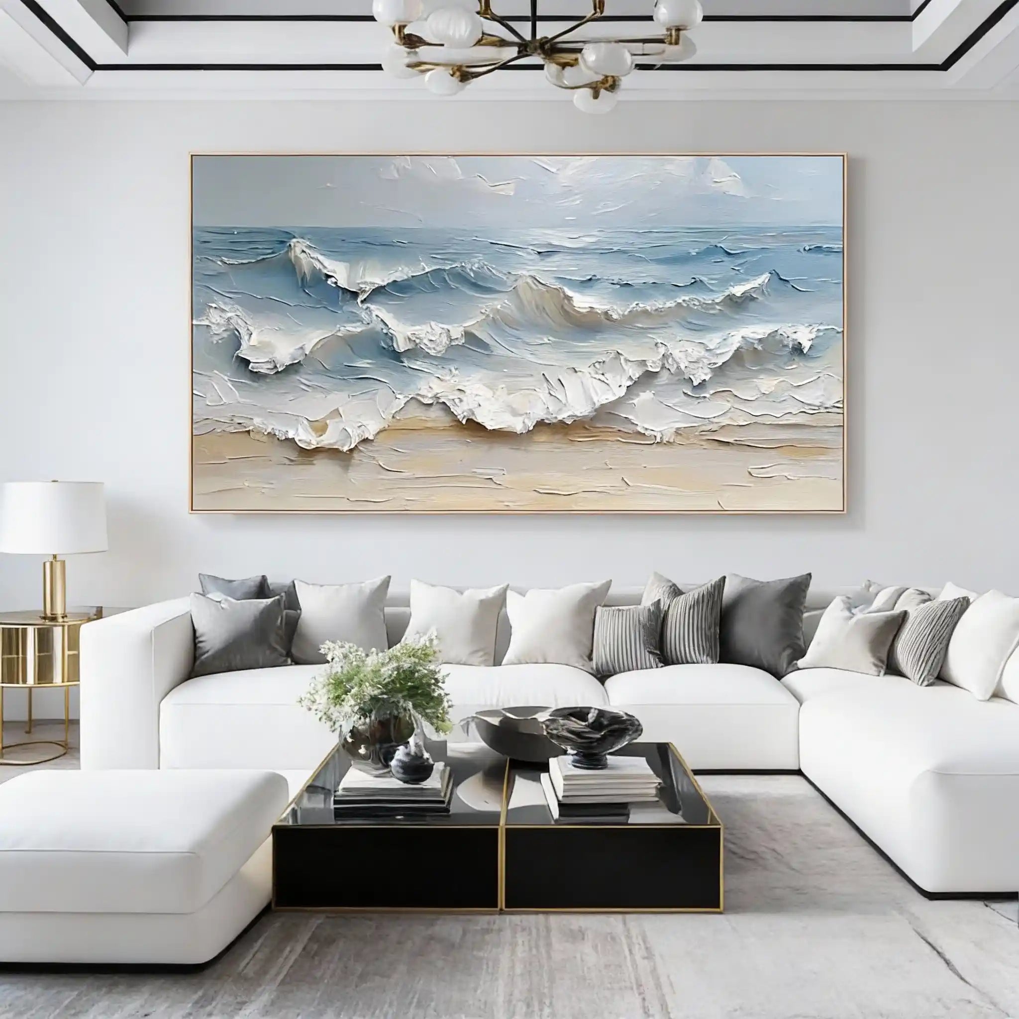 Textured Ocean Wallart for Decor #BGM 052