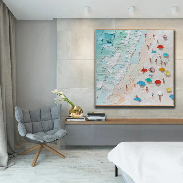 3D Textured Abstract Painting - Summer Beach