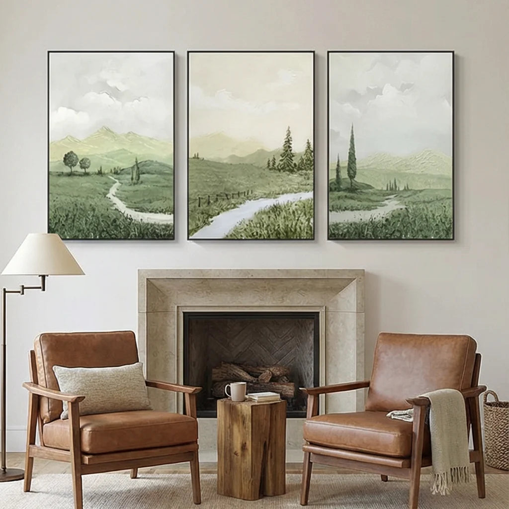 Flower & Tree Abstract Wall Art Set of 3 #ML140