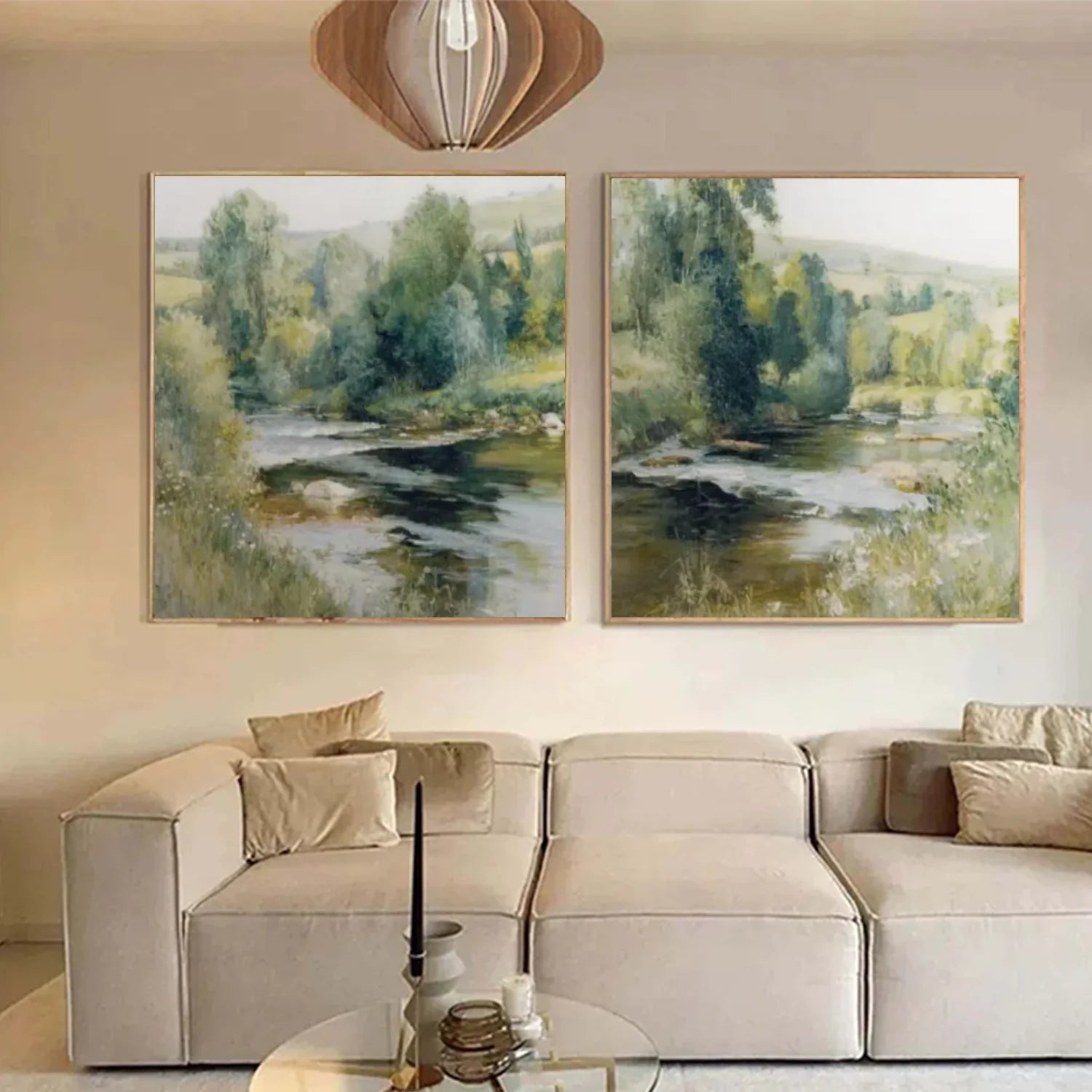 Flower & Tree Abstract Wall Art Set of 2 #ML158