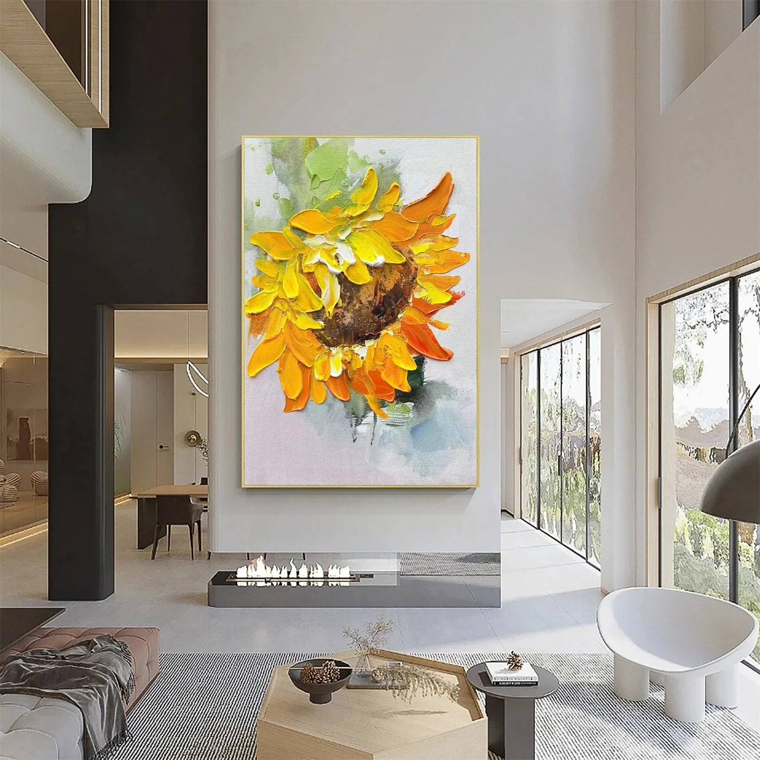 Flower & Tree Abstract Textured Wall Art #ML122