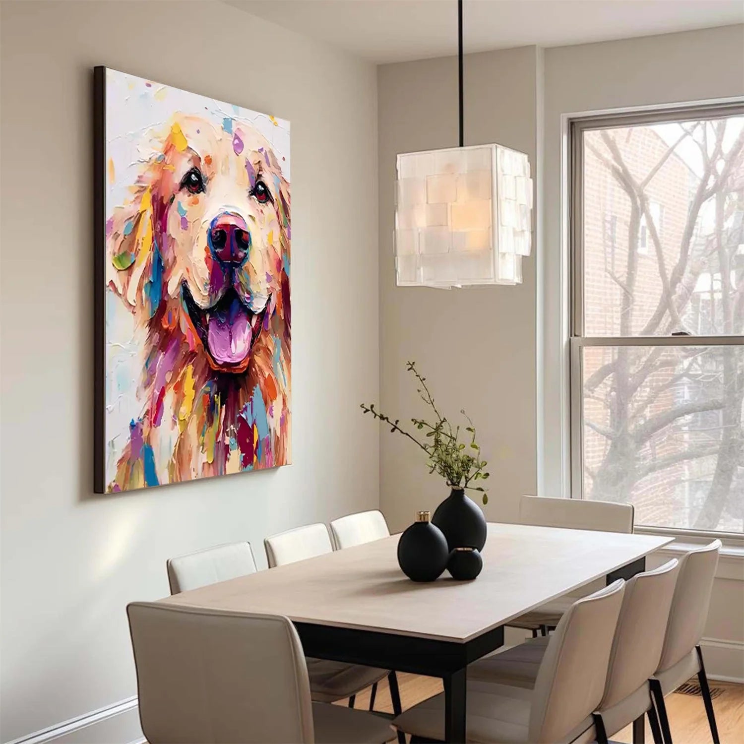 Abstract Animal Dog Wall Art #AL111