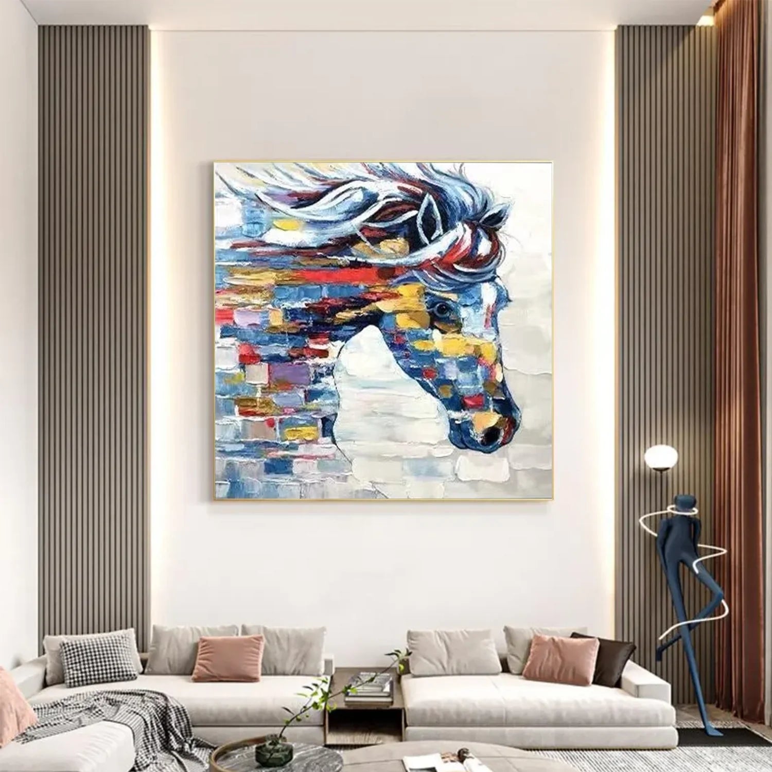 Abstract Animal Horse Wall Art #AL140