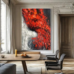 Glowing Embers | Modern Abstract Red Wall Art