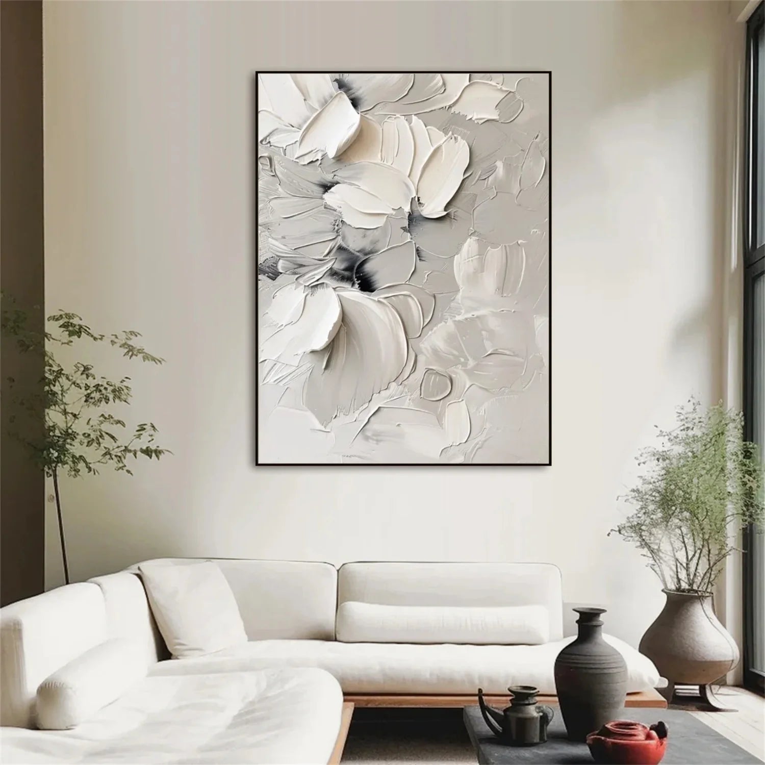 Flower & Tree Abstract Textured Wall Art #ML098