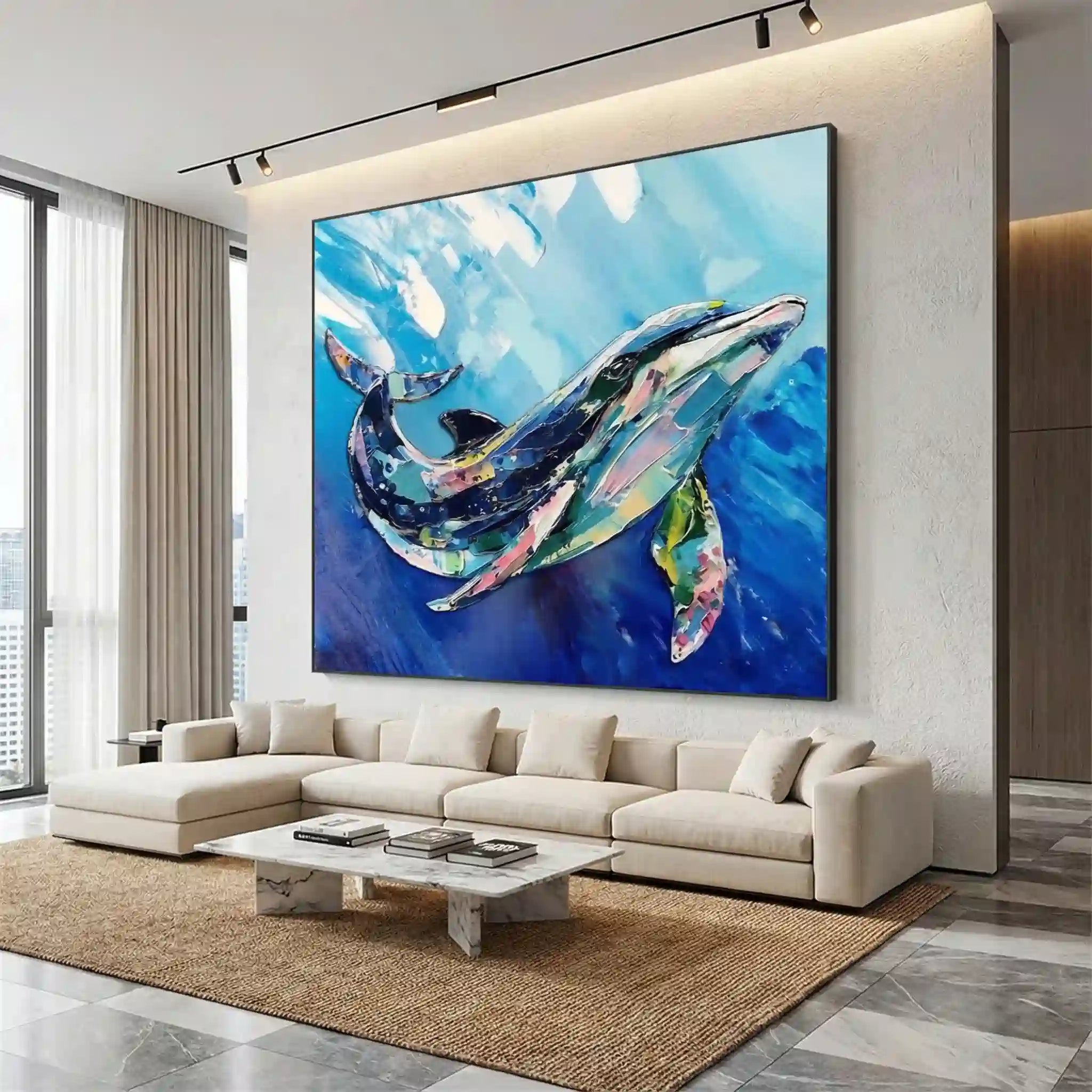 Colorful Abstract Animal Wall Art #AL095