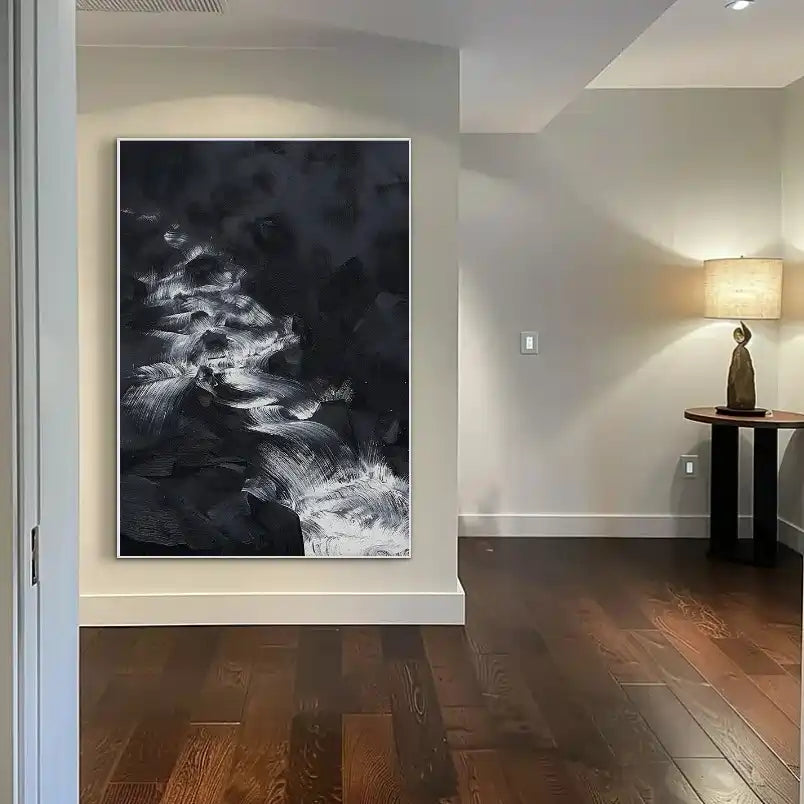 Cascading Falls | Large Ocean Abstract Textured Wall Art