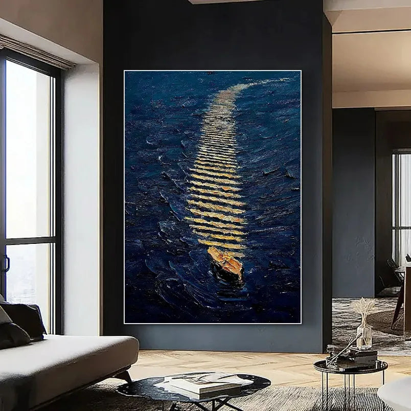 Brave the Swell | Textured Seascape Canvas Art