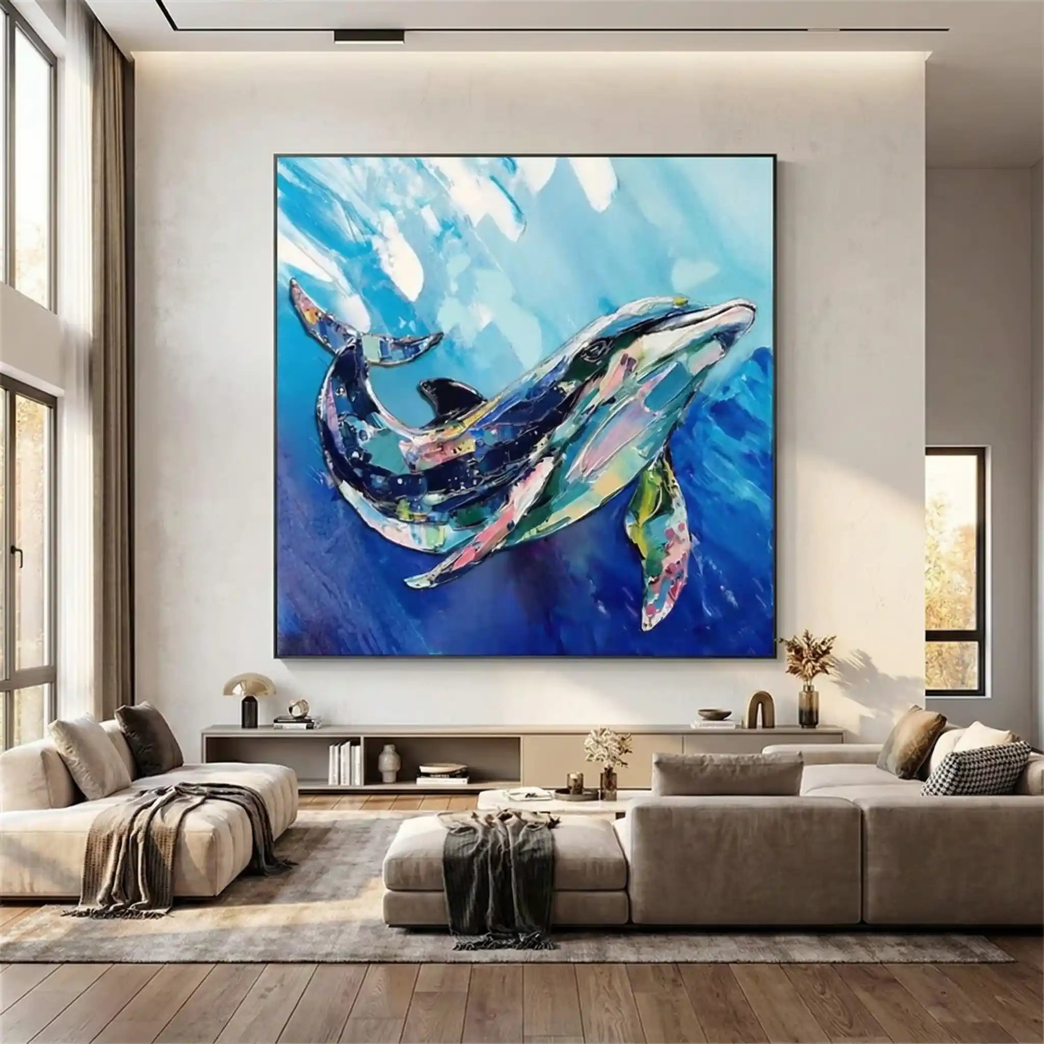 Colorful Abstract Animal Wall Art #AL095