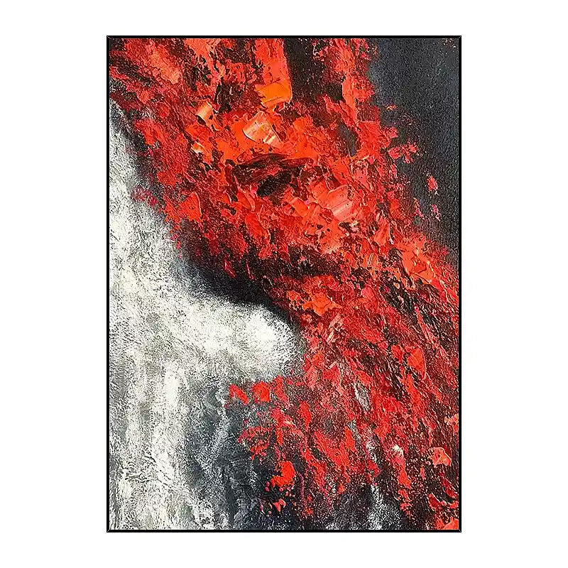Glowing Embers | Modern Abstract Red Wall Art