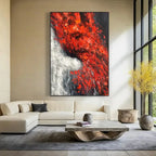 Glowing Embers | Modern Abstract Red Wall Art