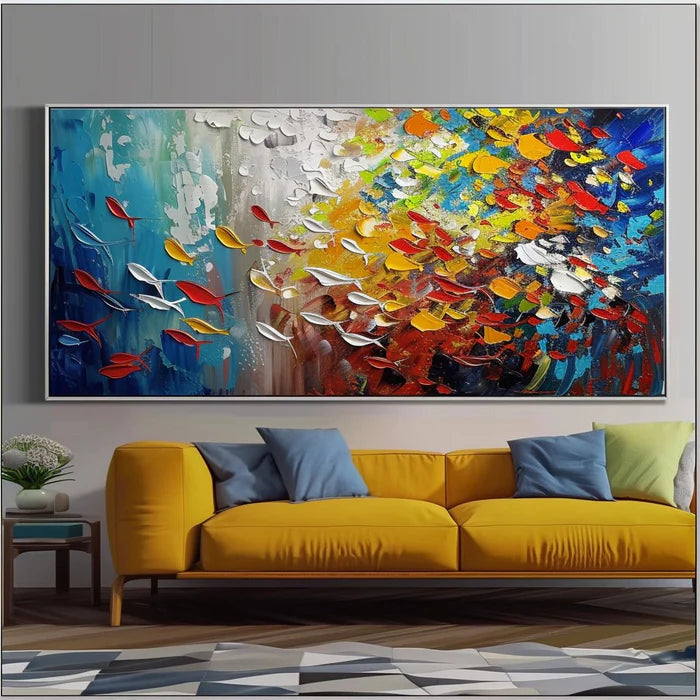 Ocean & Sky Abstract Textured Wall Art #OST52