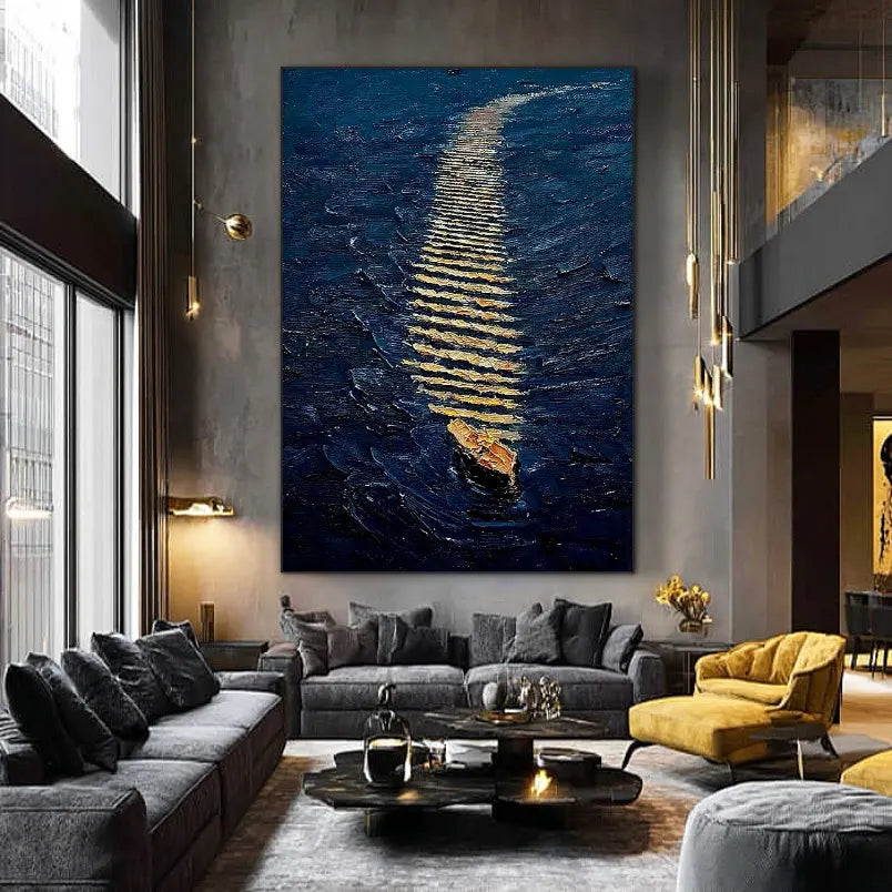 Brave the Swell | Textured Seascape Canvas Art